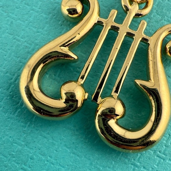 RARE Tiffany & Co. Lyre Harp Charm Pendant in 18k Yellow Gold 4.8g - Picture 3 of 7